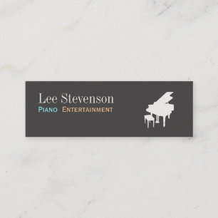Pianist Piano Music Teacher Grand Piano Mini Business Card