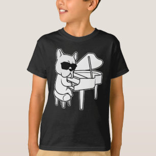 Pianist Piano Player Dog With Piano T-Shirt
