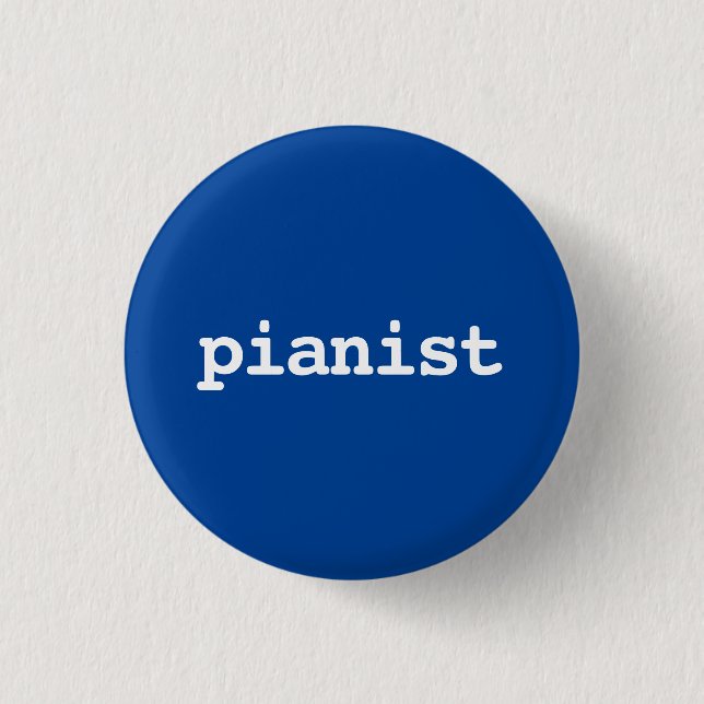 pianist typography Button (Front)