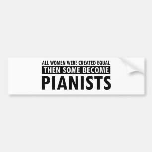 Pianists music designs bumper sticker