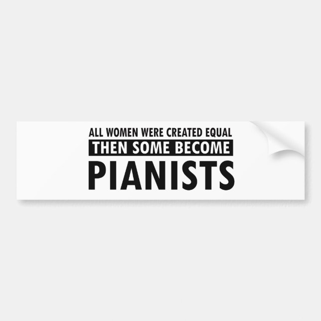 Pianists music designs bumper sticker (Front)