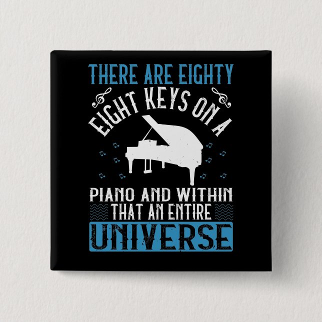 Piano - 15 cm square badge (Front)