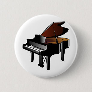 Piano 6 Cm Round Badge