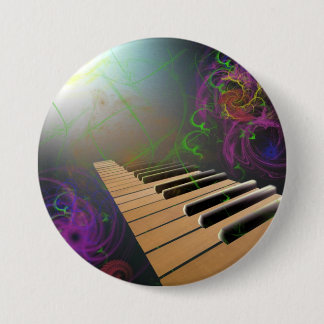 piano 7.5 cm round badge