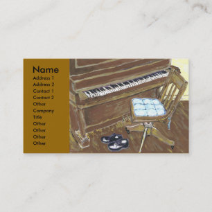 Piano and Chair, Business Card