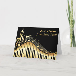 Piano and Music Personalised Greeting Cards