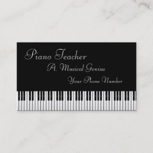 Piano and / or Music teacher business card