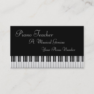 Piano and / or Music teacher business card