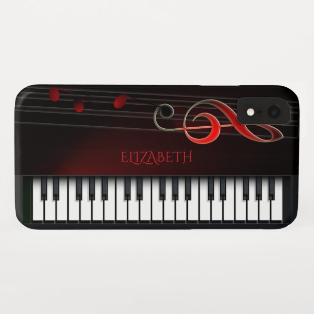 Piano And Treble Clef Case-Mate iPhone Case (Back (Horizontal))