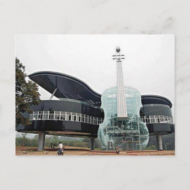 Piano And Violin House Postcard (Front)