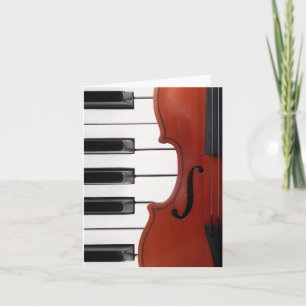 Piano and violin music  card