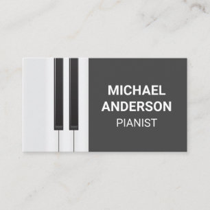 Piano Background   Musician Business Card
