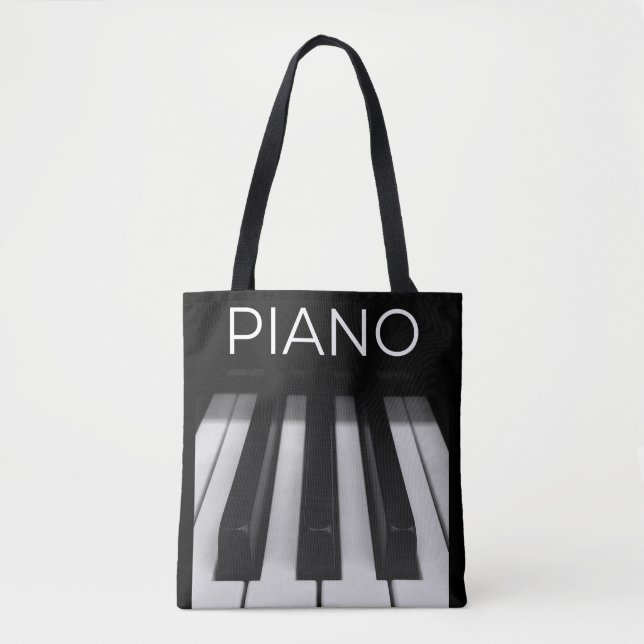 Piano Bag, Piano Keys Tote (Front)