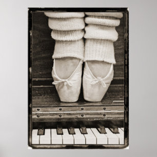 Piano Ballet Duet large size Poster