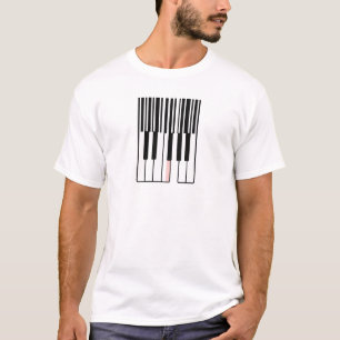 Piano Barcode – Minimalist Funny Unisex T-Shirt