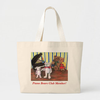 Piano Bears Character Piano Music Tote Bag