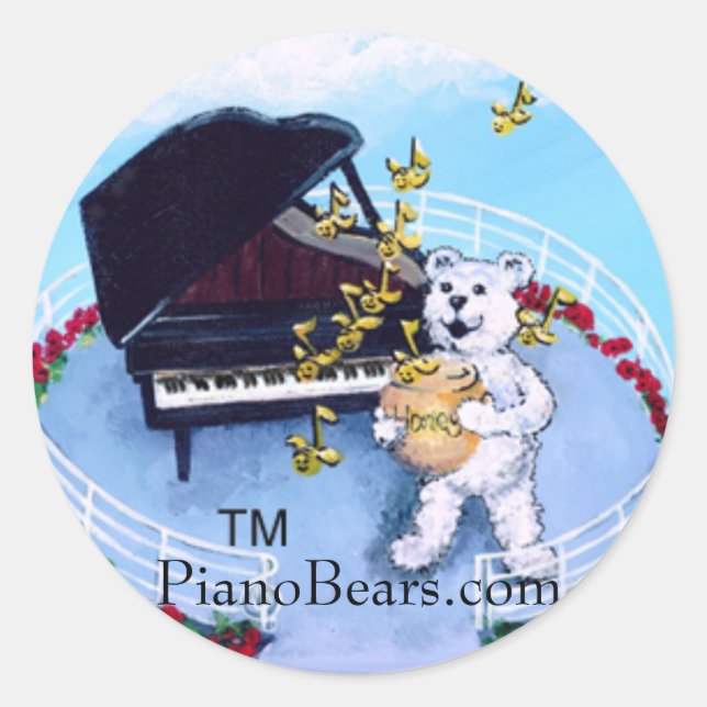 Piano Bears Stories Sticker (Front)