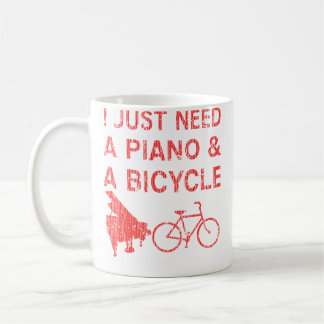 Piano Bicycle 	 Bike Pianist Cyclist Instrument Gi Coffee Mug