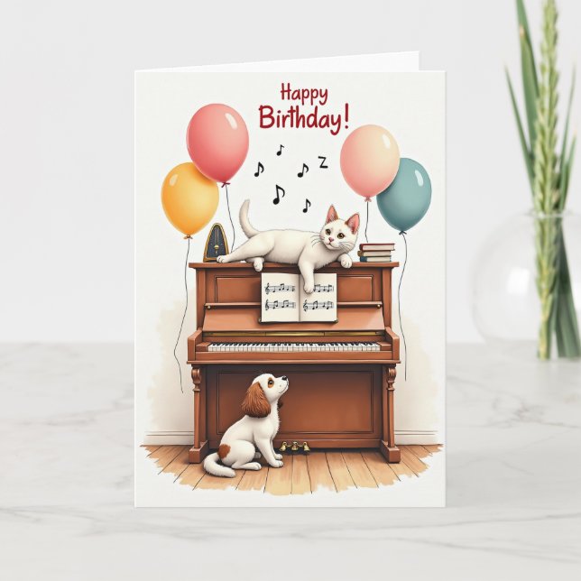 Piano Birthday Card (Front)