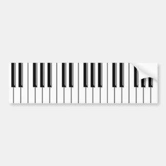 Piano Black and White Bumper Sticker