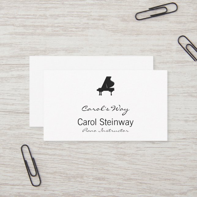Piano Business Card (Front/Back In Situ)