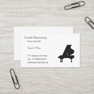 Piano Business Card