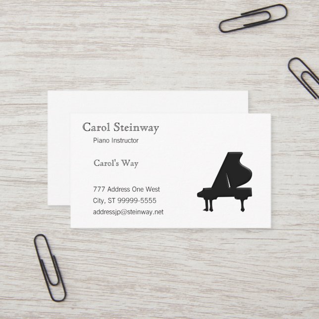 Piano Business Card (Front/Back In Situ)