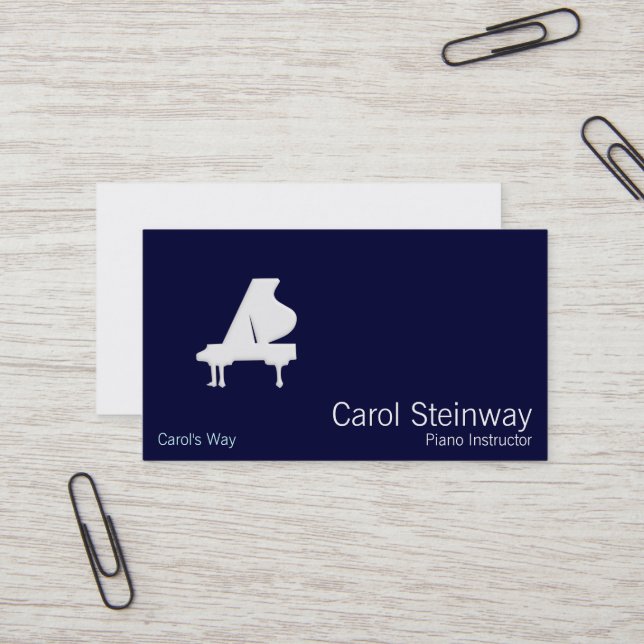 Piano Business Card (Front/Back In Situ)