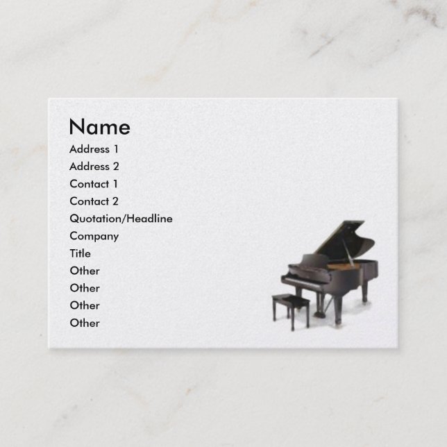 Piano Business Card (Front)