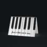 Piano card<br><div class="desc">Lovely card for a piano player or music enthusiast. A perfect thank you card for your piano teacher!</div>