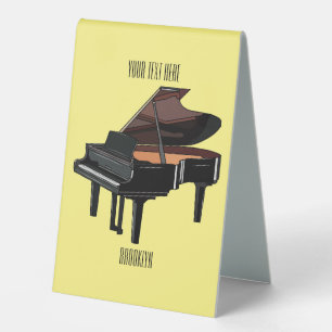 Piano cartoon illustration