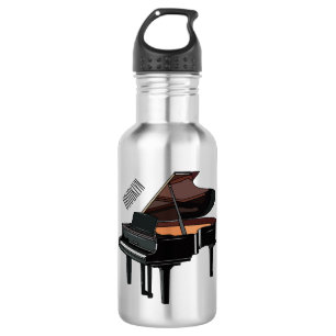Piano cartoon illustration 532 ml water bottle