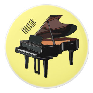 Piano cartoon illustration ceramic knob