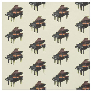 Piano cartoon illustration fabric