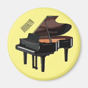 Piano cartoon illustration magnet