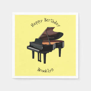 Piano cartoon illustration napkin