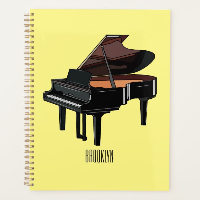 Piano cartoon illustration planner (Front)