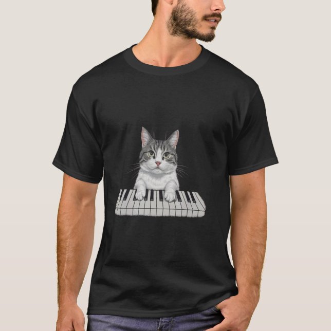 Piano Cat Tee Shirt 1 (Front)