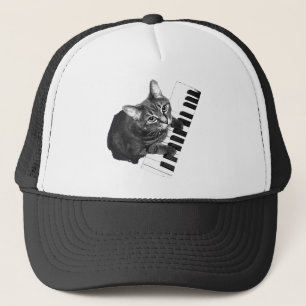 Piano Cat Tee Trucker Hat