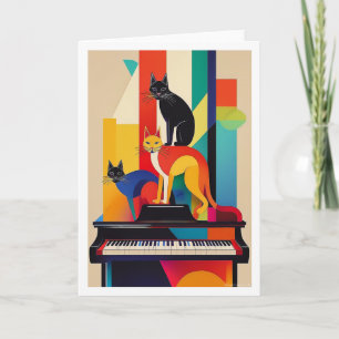 Piano Cats Card