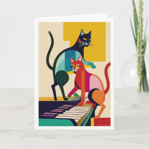 Piano Cats  Card
