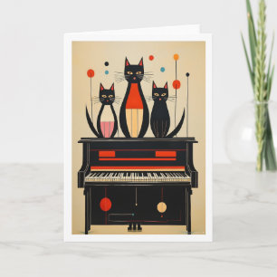 Piano Cats  Card