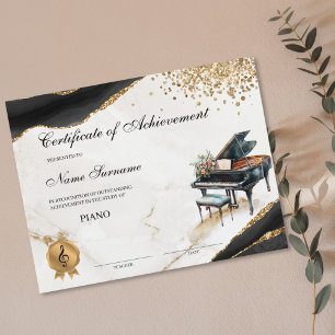 Piano Certificate Music School Recital Achievement