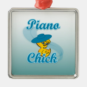 Piano Chick #3 Metal Tree Decoration