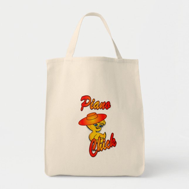 Piano Chick #5 Tote Bag (Front)