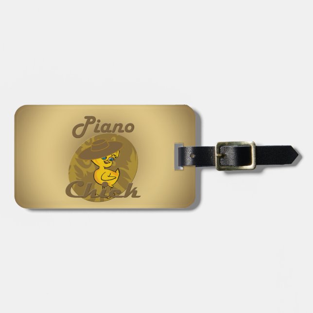 Piano Chick #6 Luggage Tag (Front Horizontal)