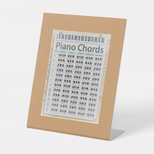 Piano Chords Pedestal Sign