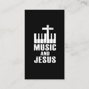 Piano Christian Pianist Religious Keyboard Player Business Card