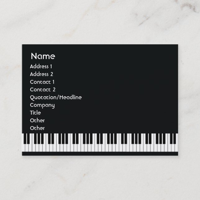 Piano - Chubby Business Card (Front)