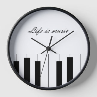 Piano clock Life is Music
